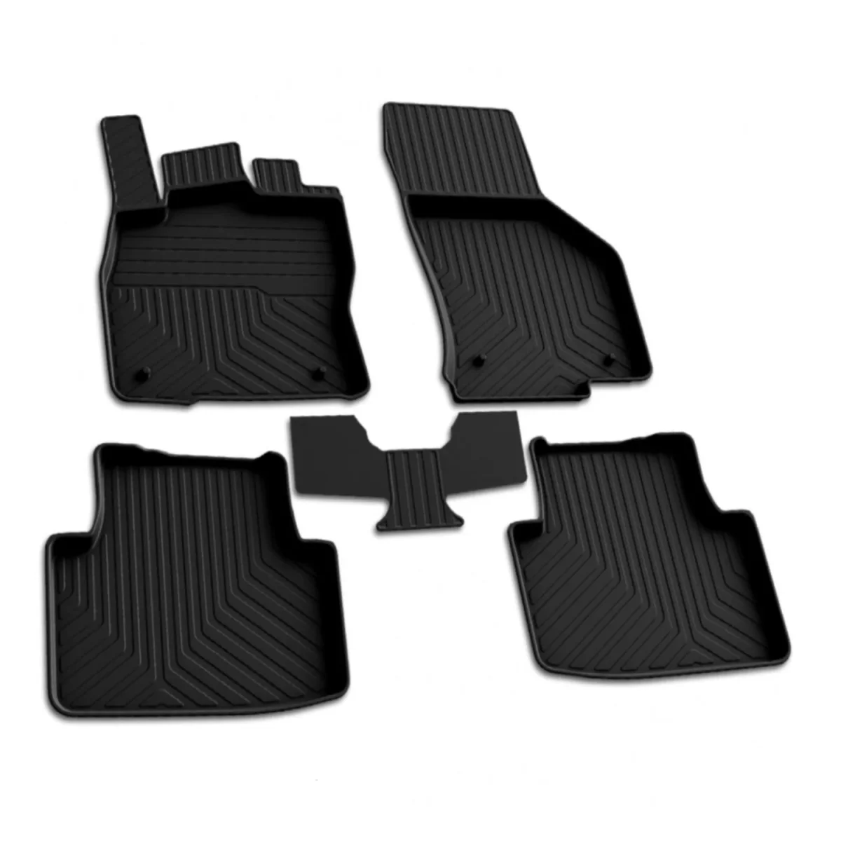 Volkswagen Passat B8.5 Floor Mats - Omac - Rubber 4 Pcs - Black - 2020-2022